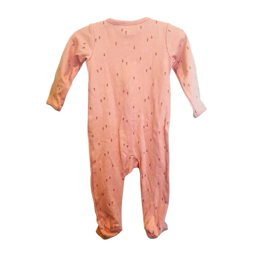 Carter's Just One You Sleeper Girls 9M Orange Little Sister 2-Way Zip Footed NWT